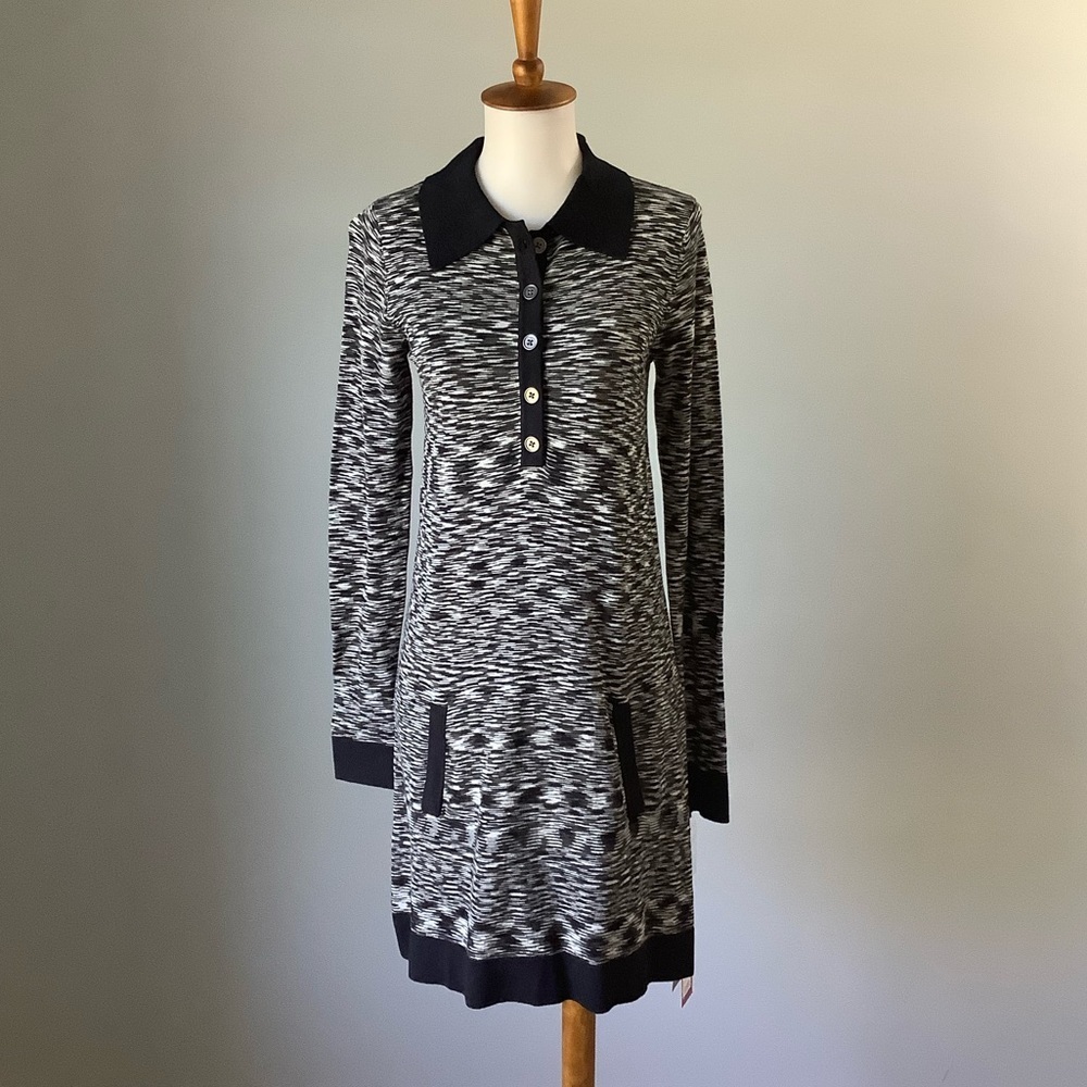 MISSONI for Target Space-Dyed Long Sleeve Polo Knit Dress Size XS